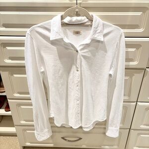 Faherty White Button Down Women's Shirt XS